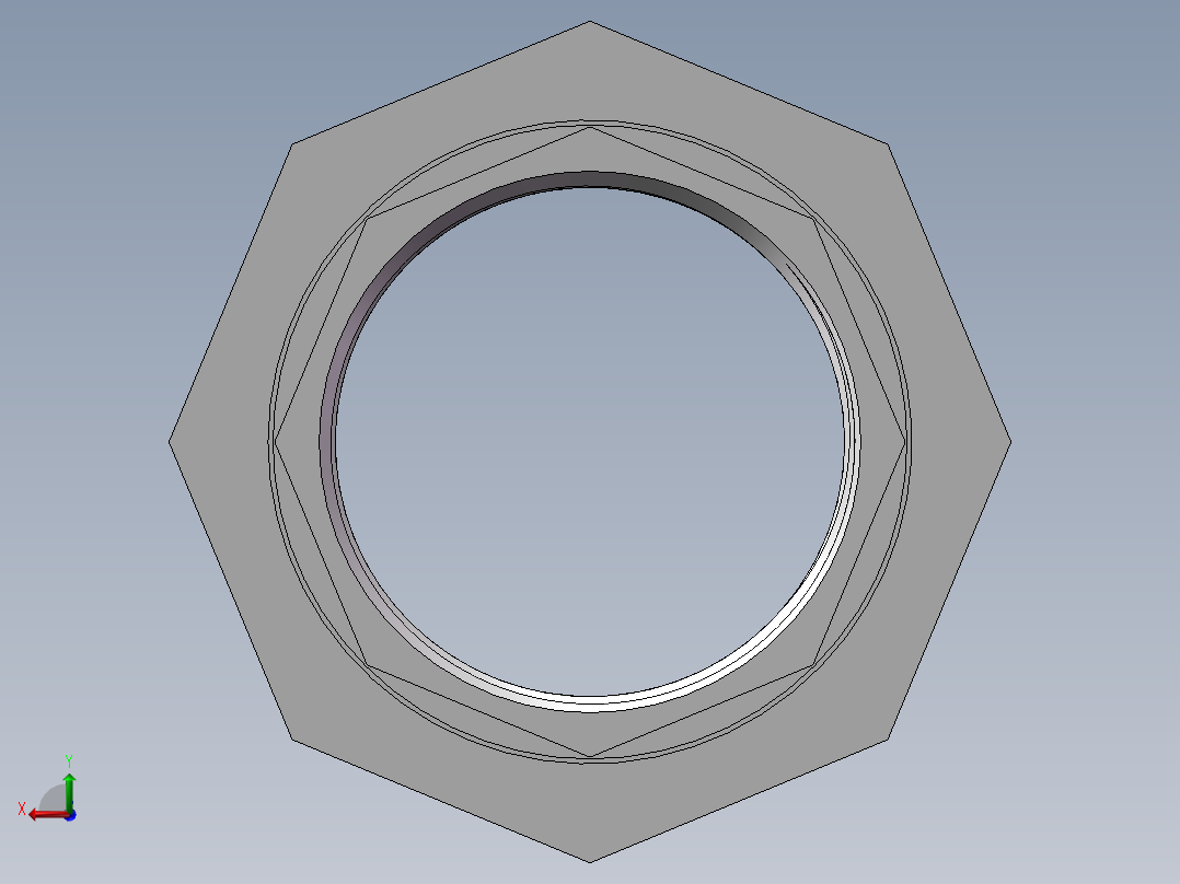 活接-等径内丝直通 DN50后视图