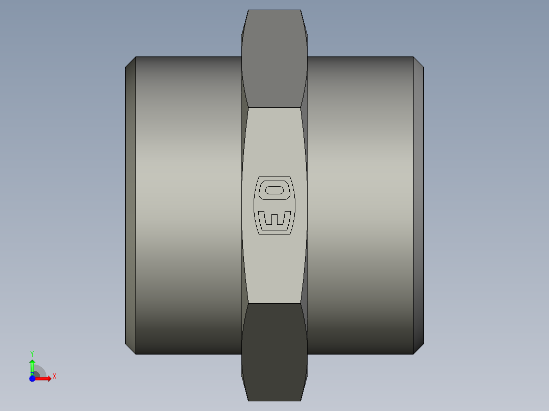 卡套式工业通用硬管接头EO Union G28L71X前视图
