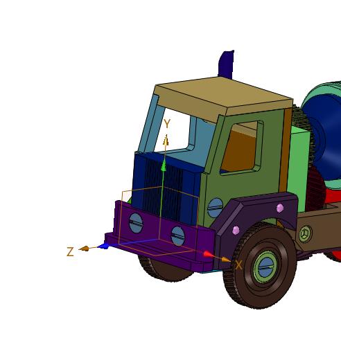 齿轮传动混凝土搅拌车玩具