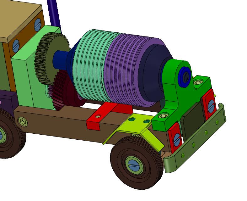 齿轮传动混凝土搅拌车玩具
