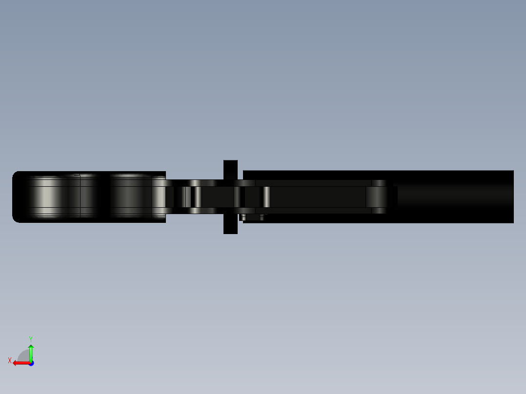 激光切割手枪.单发手枪后视图