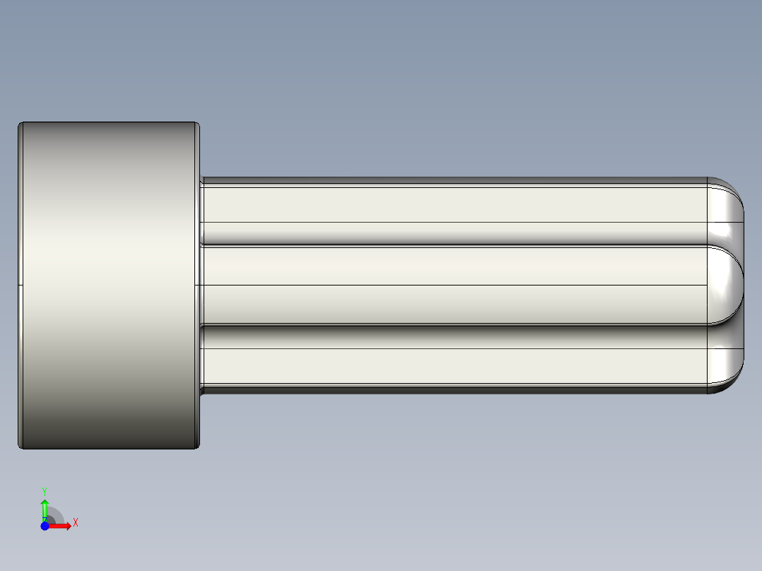 气缸电机-2853 Medium Stone Grey Technic Engine Crankshaft前视图