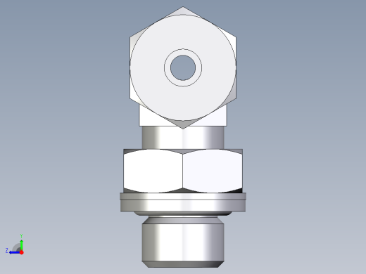 卡套式工业通用硬管接头EO_Adjustable_locknut_branch_tee_TEE06ZSRCF右视缩略图
