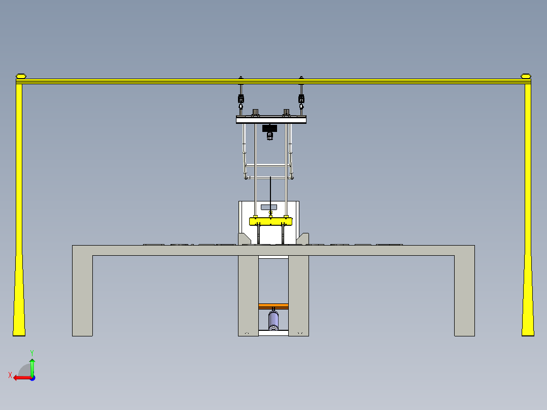 双梁桥式起重机后视图