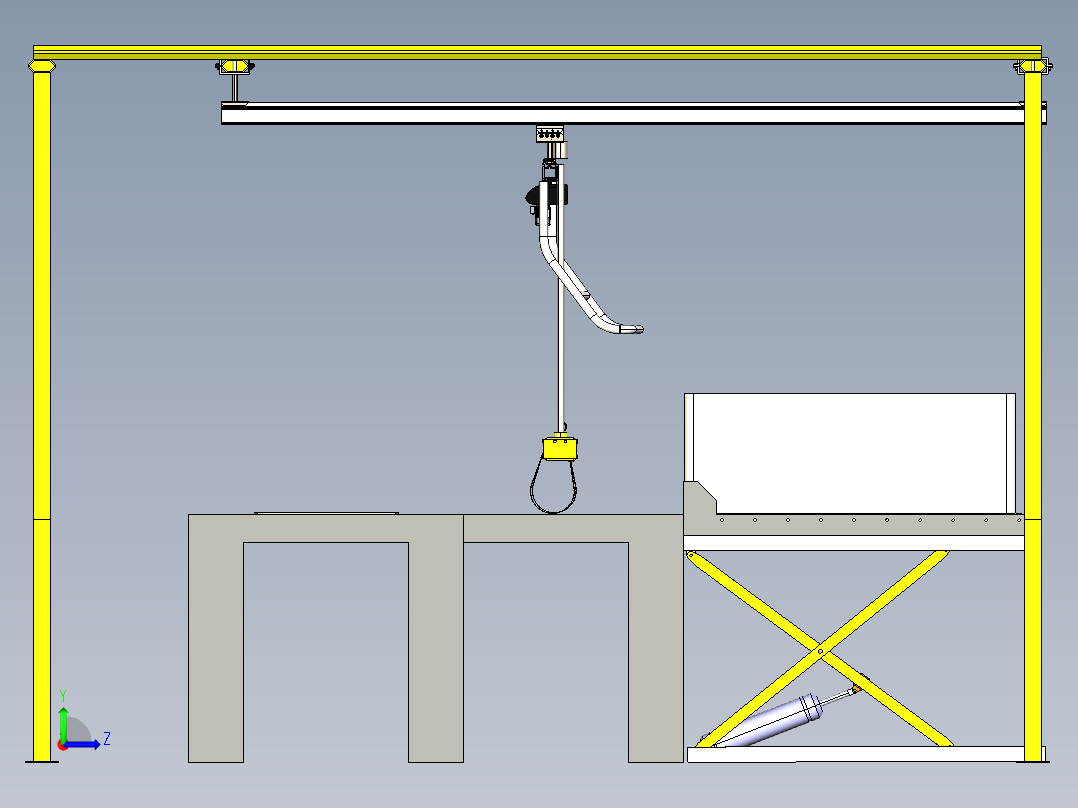 双梁桥式起重机左视图