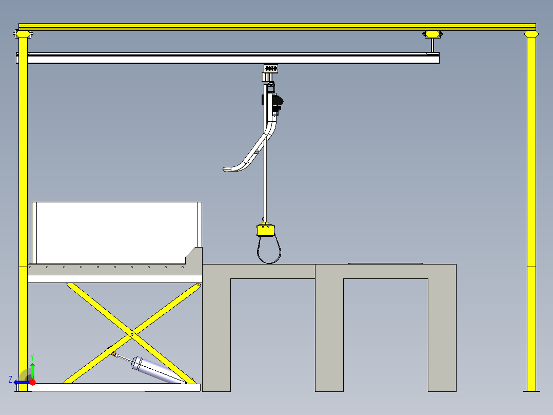 双梁桥式起重机右视图
