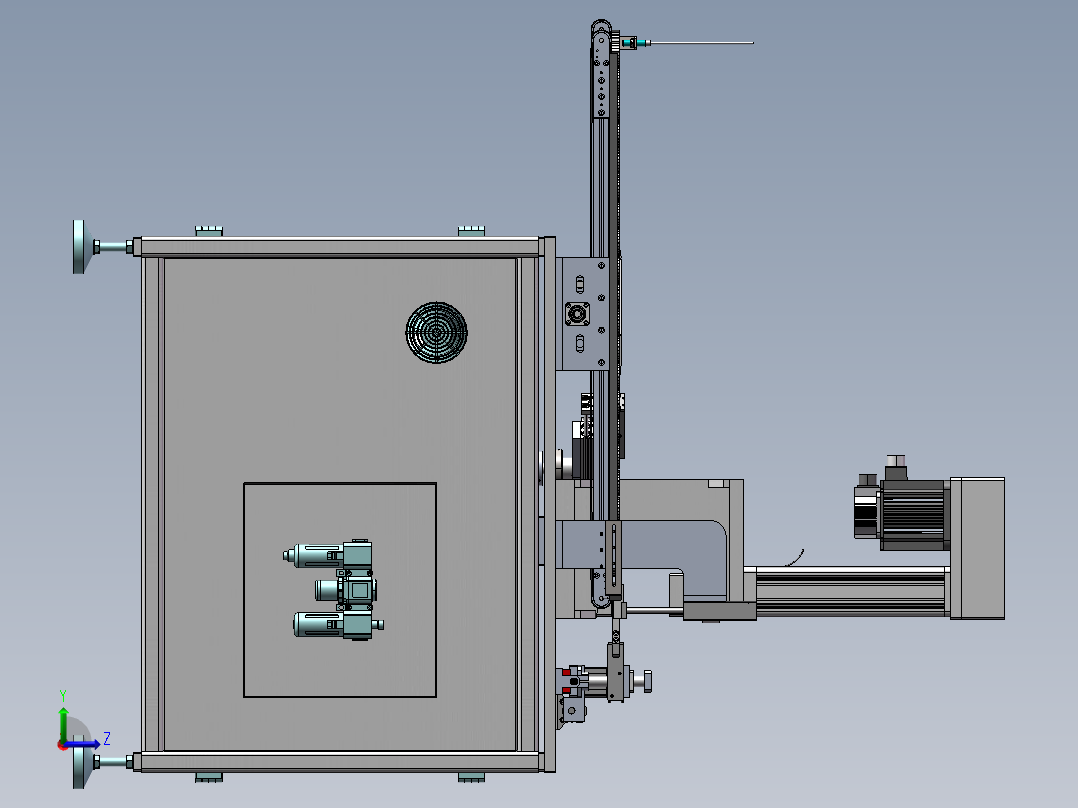 定子铁芯整形检测机sw18可编辑左视图