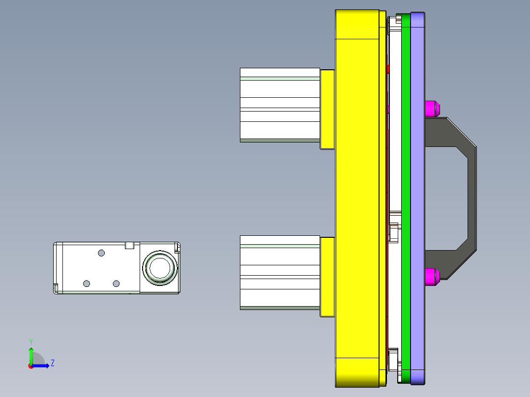 N500-T0P-笔记本CNC工装夹具三维模型CNC5左视图