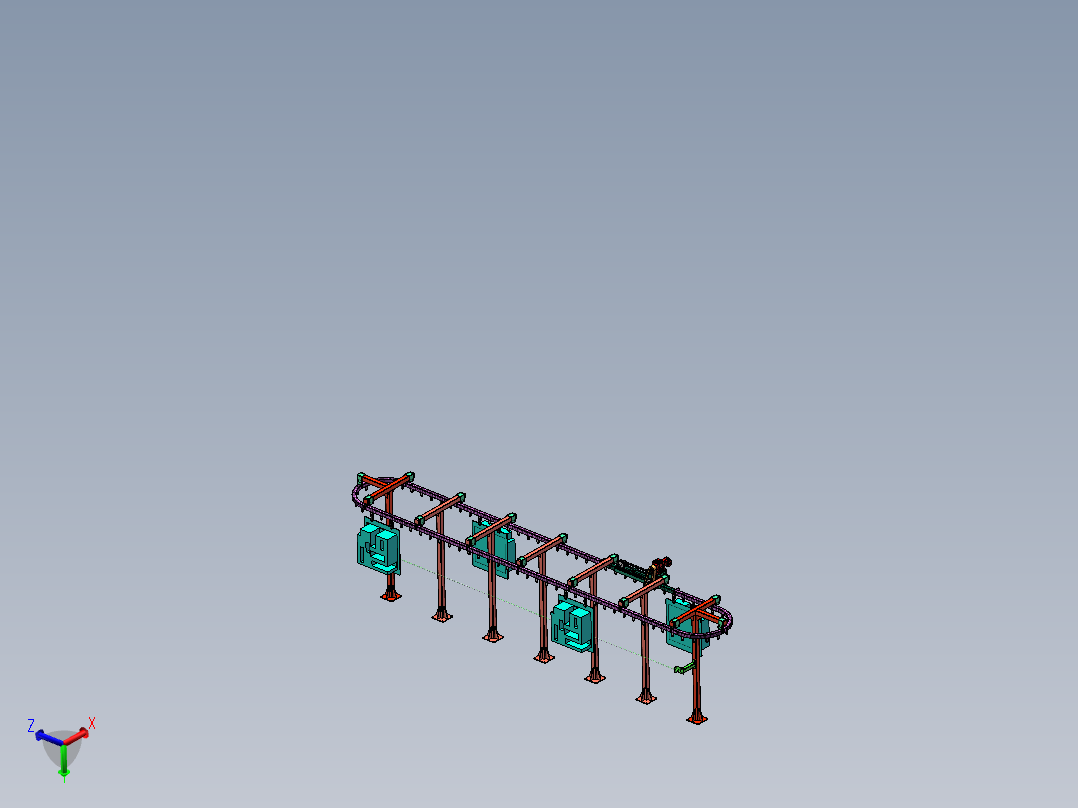 悬挂链输送线sw18可编辑