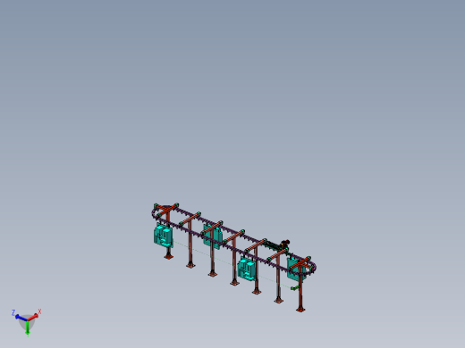 悬挂链输送线sw18可编辑