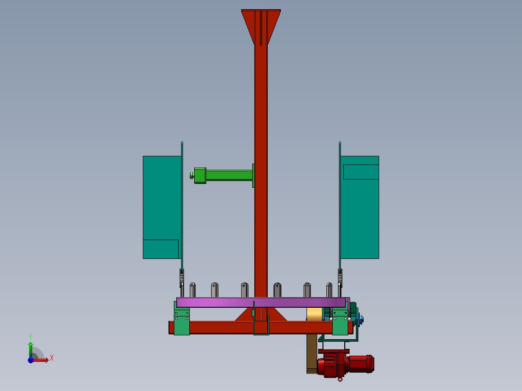 悬挂链输送线sw18可编辑前视图