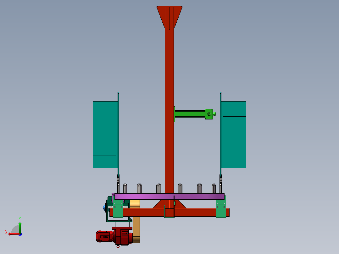 悬挂链输送线sw18可编辑后视图