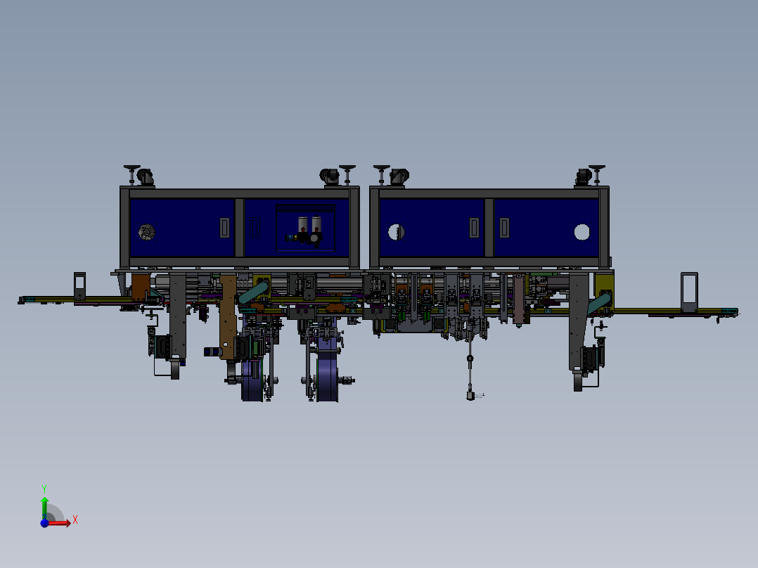 双工位贴胶折弯设备sw18前视图