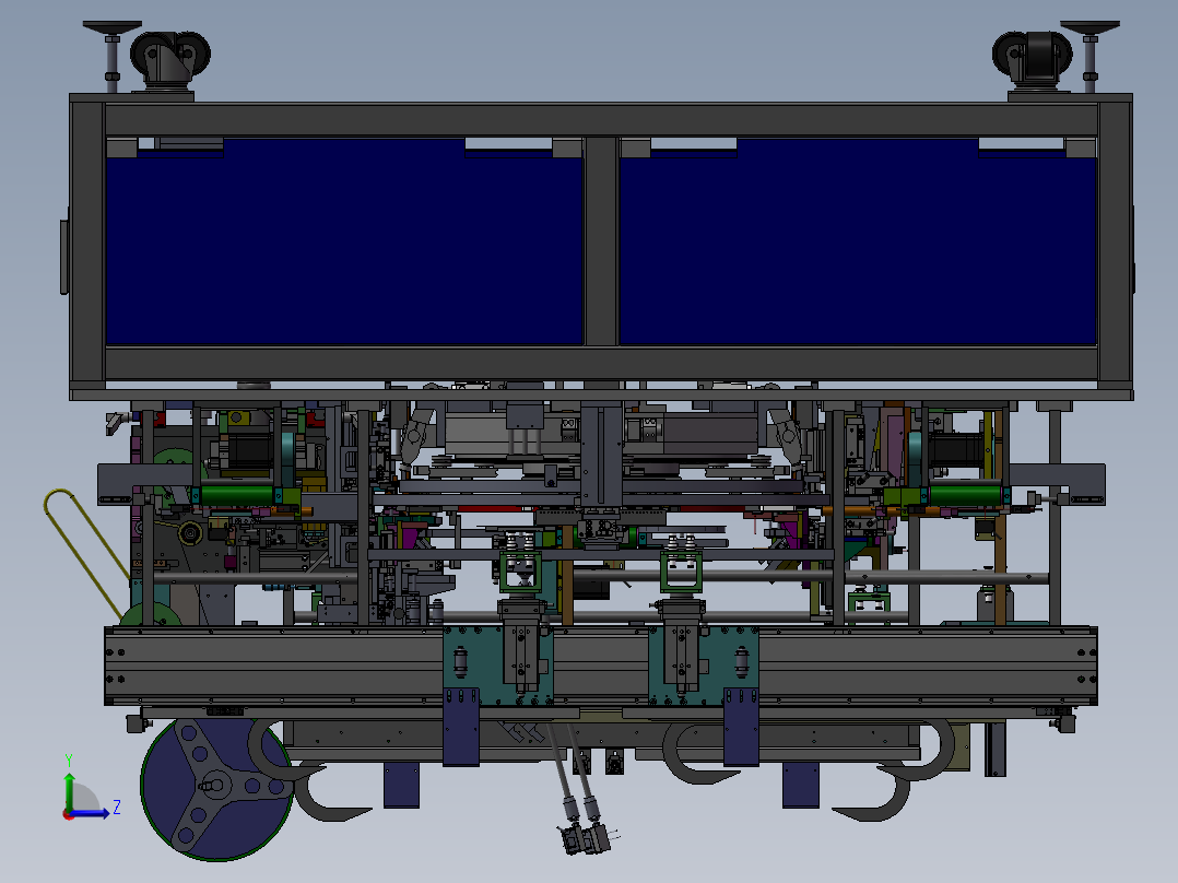 双工位贴胶折弯设备sw18左视图