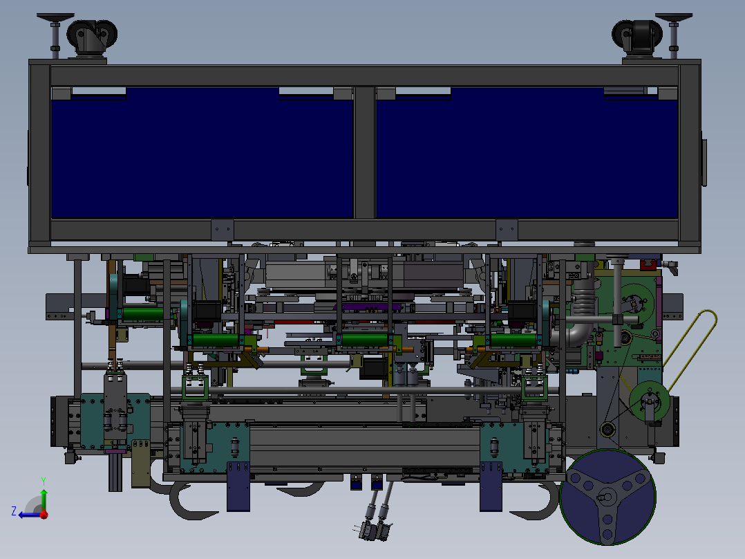双工位贴胶折弯设备sw18右视图