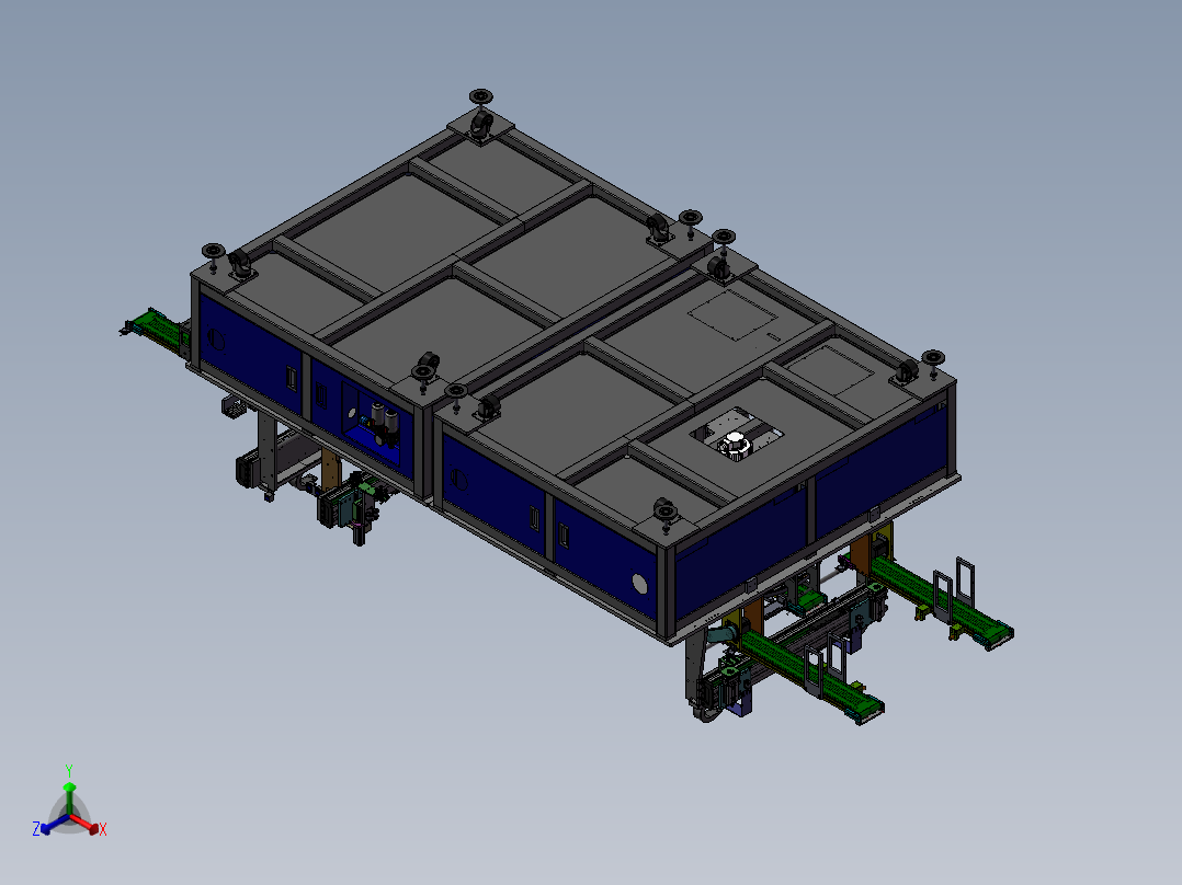 双工位贴胶折弯设备sw18正等轴测图
