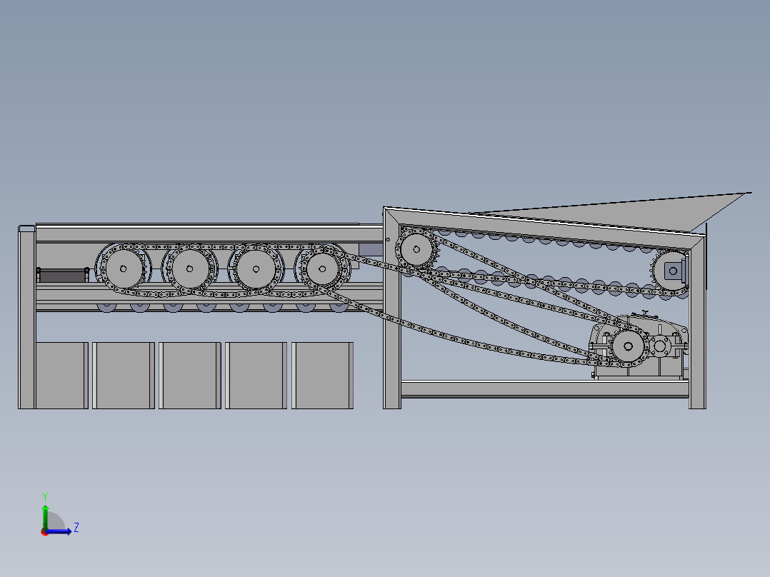 橙子滚筒式分级机设计分选机3D+CAD装配图 零件图主视图