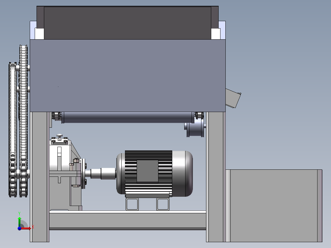 橙子滚筒式分级机设计分选机3D+CAD装配图 零件图前视图