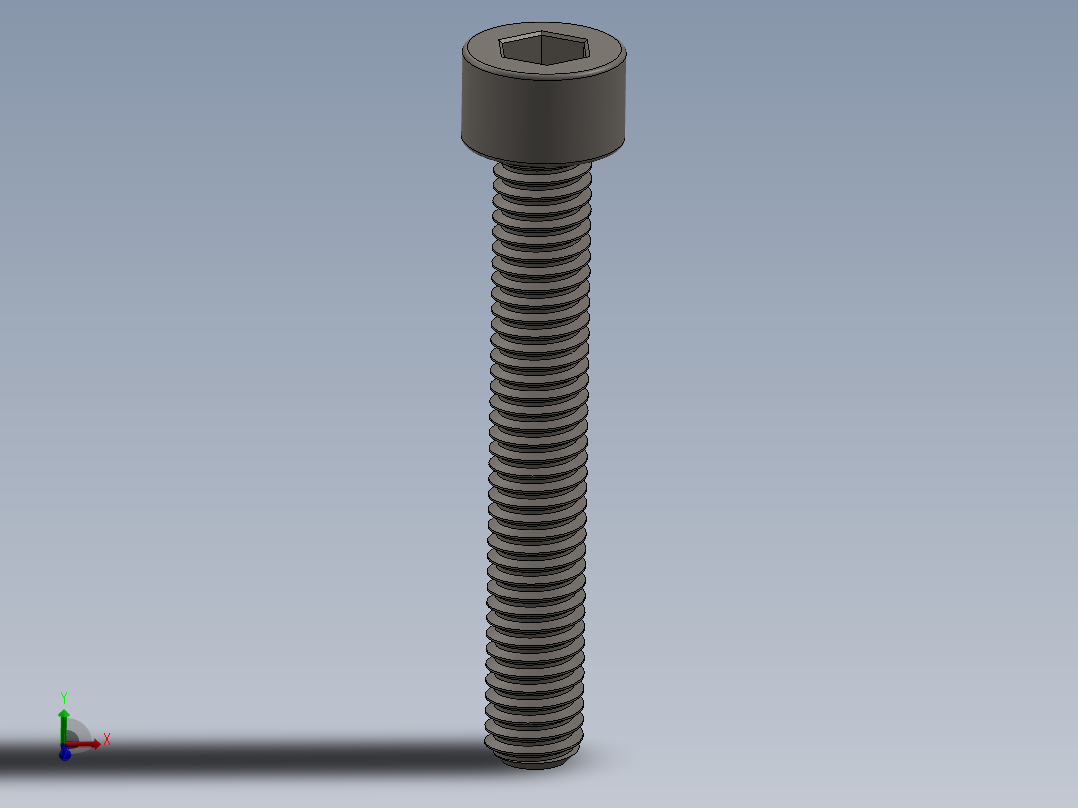 Screw_DIN_912_M6x40F_A2.SLDPRT公制内六角螺钉主视图