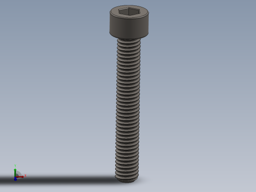 Screw_DIN_912_M6x40F_A2.SLDPRT公制内六角螺钉主视缩略图