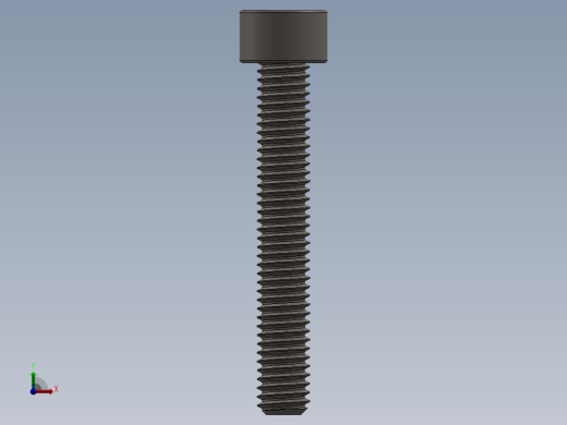 Screw_DIN_912_M6x40F_A2.SLDPRT公制内六角螺钉前视缩略图