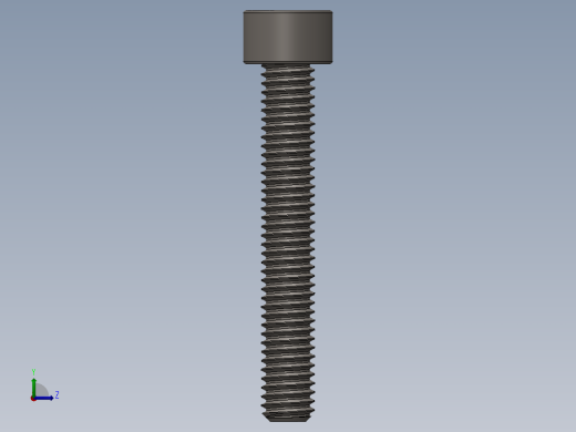 Screw_DIN_912_M6x40F_A2.SLDPRT公制内六角螺钉左视缩略图