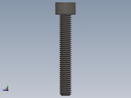 Screw_DIN_912_M6x40F_A2.SLDPRT公制内六角螺钉右视缩略图