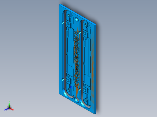 电脑摄像头保护盖铣内腔+落料UG编程程序模型