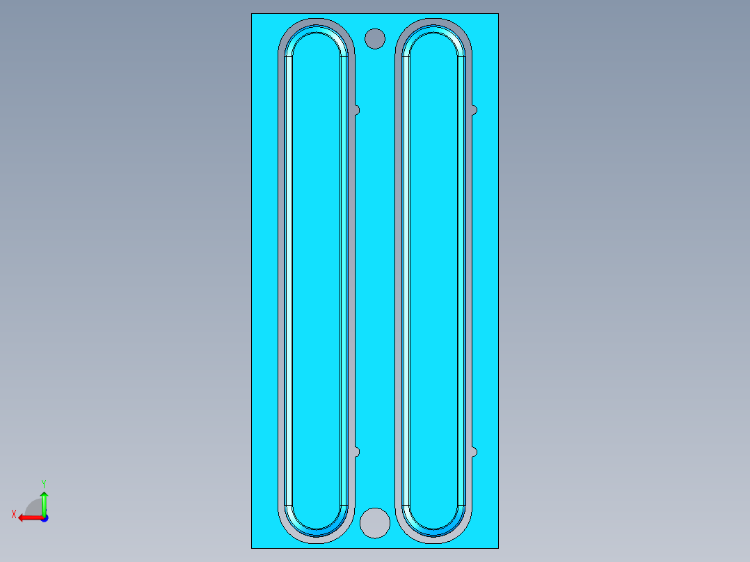 电脑摄像头保护盖铣内腔+落料UG编程程序模型后视图