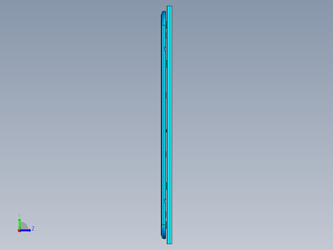 电脑摄像头保护盖铣内腔+落料UG编程程序模型左视图