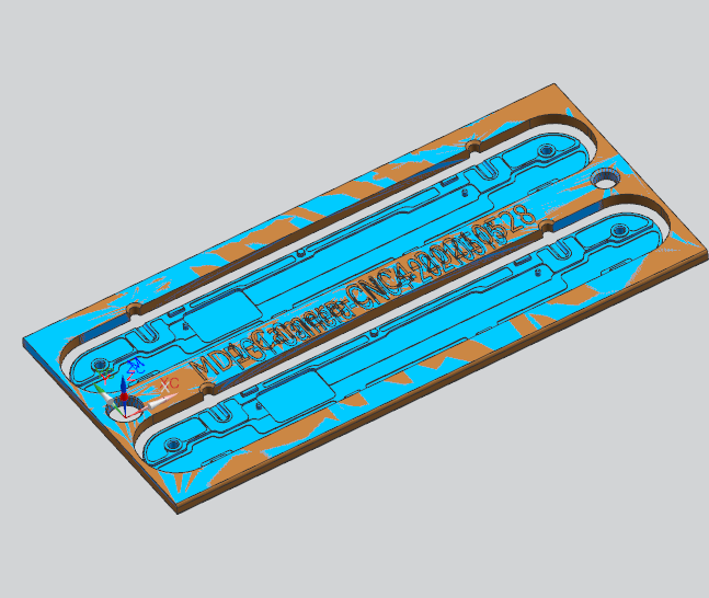 电脑摄像头保护盖铣内腔+落料UG编程程序模型