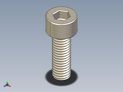 Screw_DIN_912_M5x15F_A2.STEP公制内六角螺钉