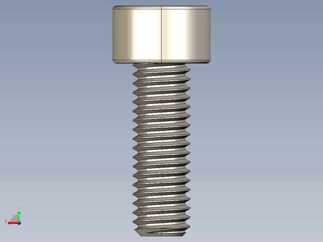 Screw_DIN_912_M5x15F_A2.STEP公制内六角螺钉后视图