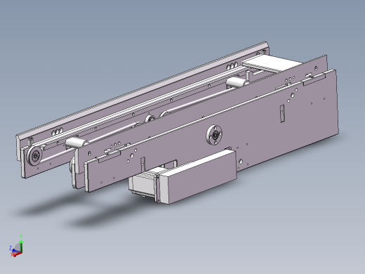 0.79米0.15米双皮带输送机构