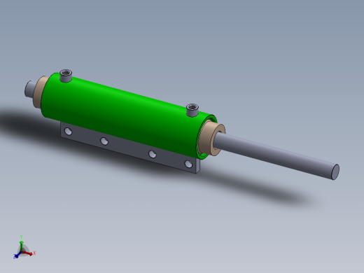 螺纹型液压缸（带双杆 - 双作用）70x30x220 mm