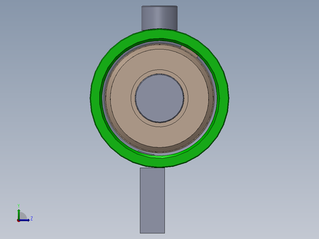 螺纹型液压缸（带双杆 - 双作用）70x30x220 mm左视图