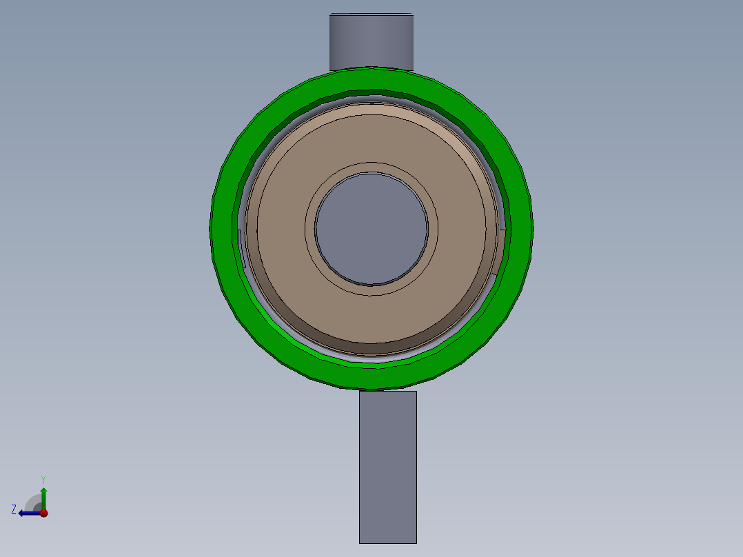 螺纹型液压缸（带双杆 - 双作用）70x30x220 mm右视图