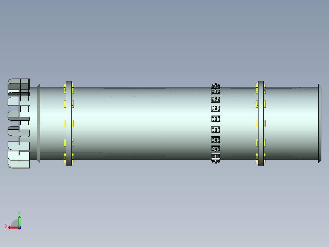 A2004703-沥青厂的干燥滚筒后视图