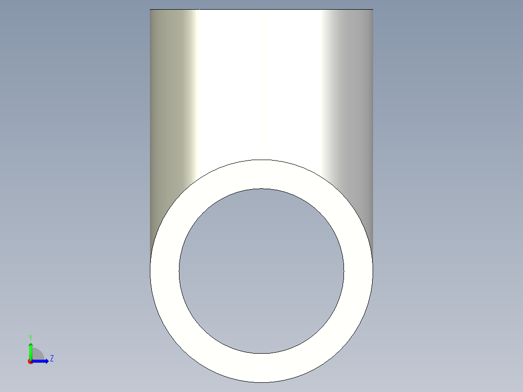 B3004564-等径三通管 0.5 英寸左视图