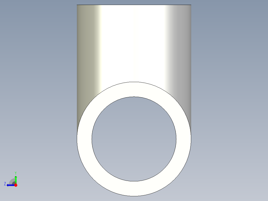 B3004564-等径三通管 0.5 英寸右视图