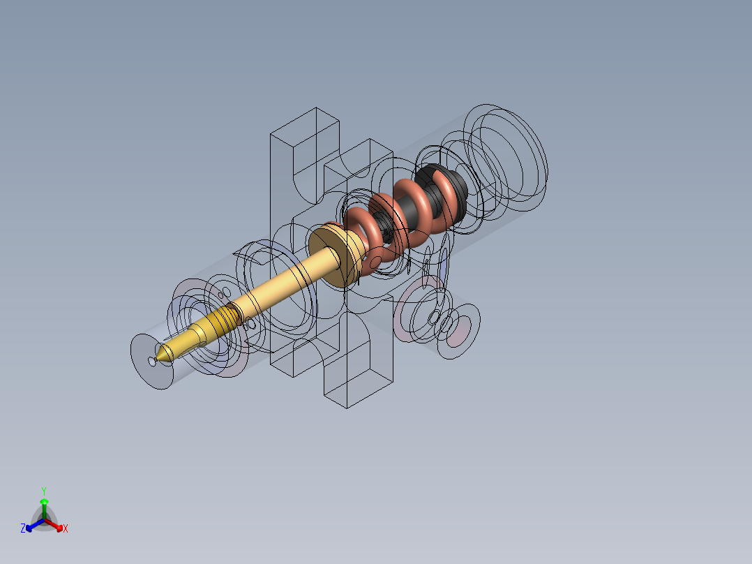 喷油器正等轴测图