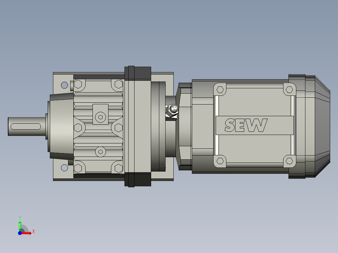 行李箱自动组装生产线设计-R37-055KW-1325-DRS71M4-0000前视图