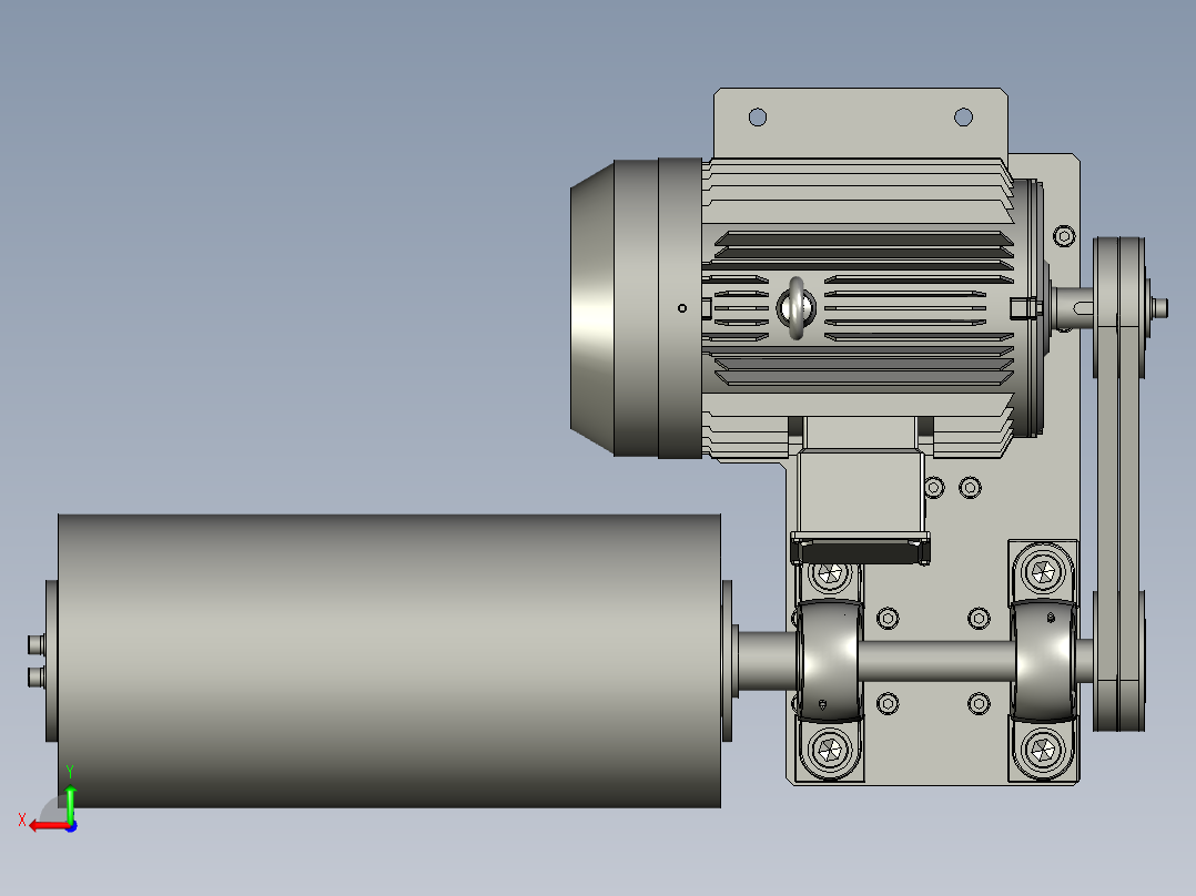 TJZDH-03-01-00拉丝辊组件后视图