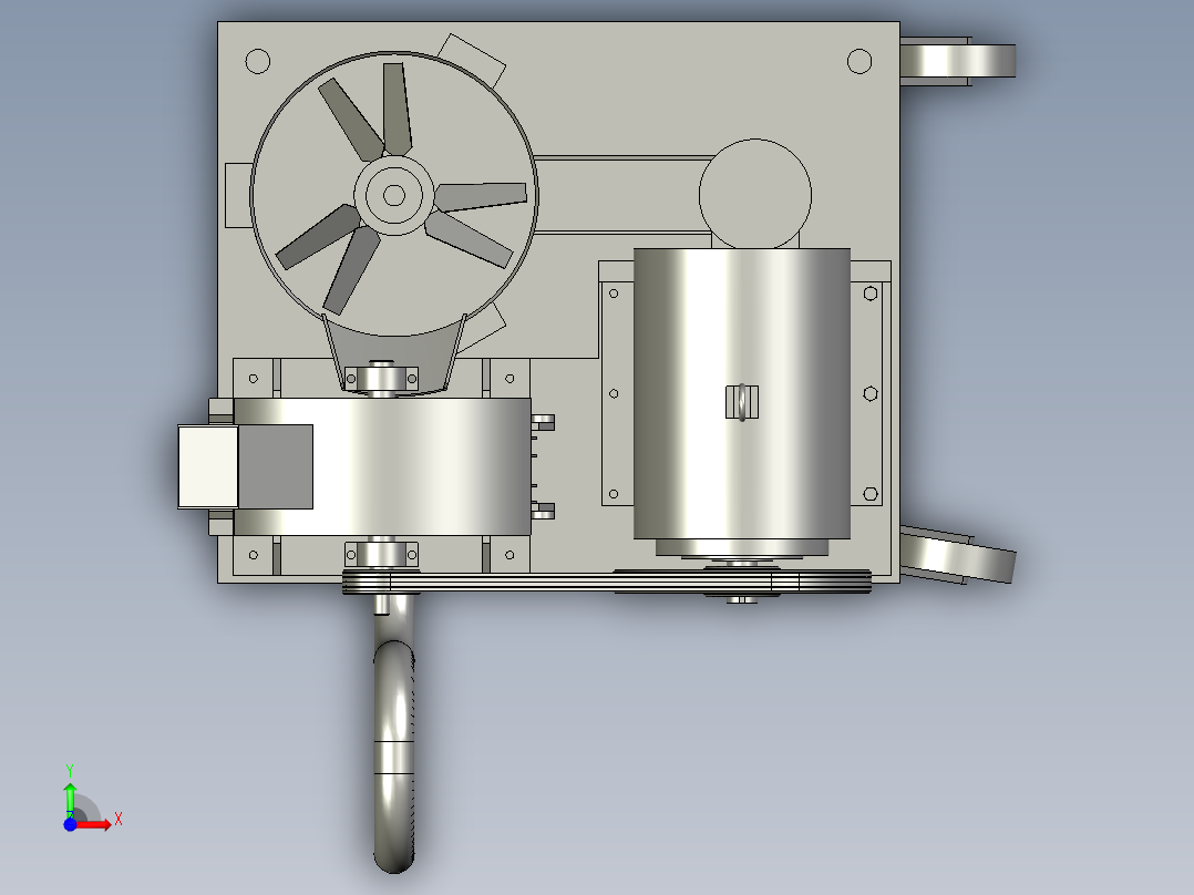 辣椒专用破碎机锤片前视图