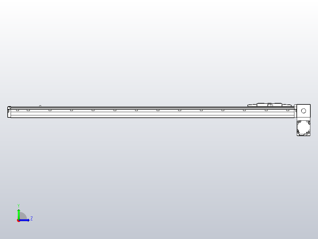 机器人皮带驱动直线轴TPA-GCB-120-P70-L1050-RP-M20-N3左视图