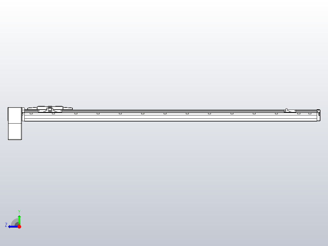 机器人皮带驱动直线轴TPA-GCB-120-P70-L1050-RP-M20-N3右视图