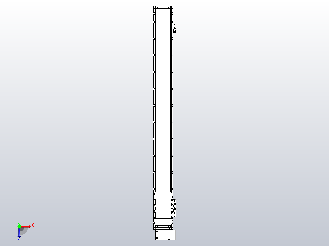 机器人皮带驱动直线轴TPA-GCB-120-P70-L1050-RP-M20-N3俯视图