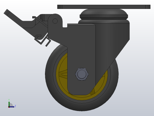 Z11-01C-075-402B中型轮[B11-01-075-402B]脚轮左视缩略图