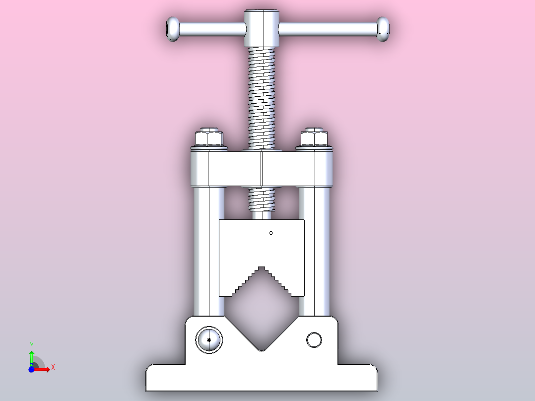 管件压紧装置前视图
