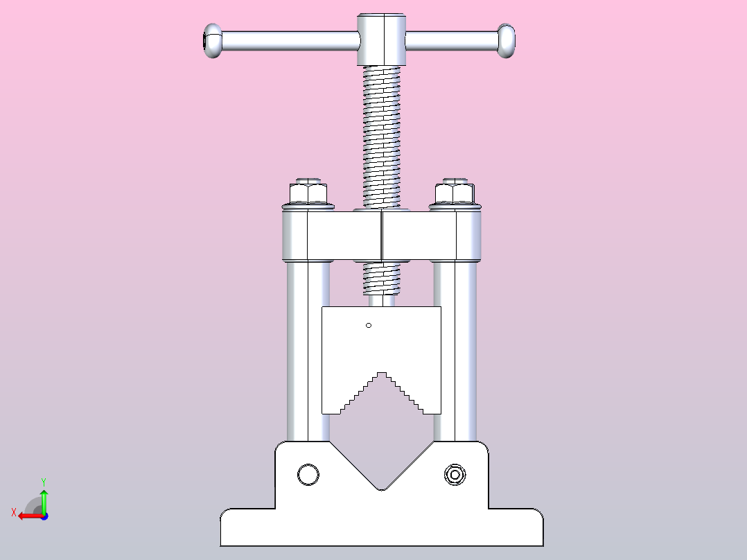 管件压紧装置后视图